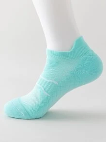 1 par Calcetines de rayas deportivo - Celeste - Ver 5