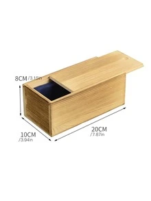 1 pieza Caja de almacenamiento de madera - Amarillo - Ver 2