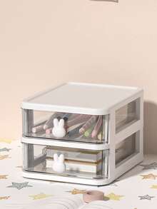 1 pieza Caja de almacenamiento de papelería 4 capas - Blanco - Ver 3