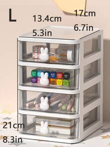 1 pieza Caja de almacenamiento de papelería 4 capas - Blanco - Ver 6