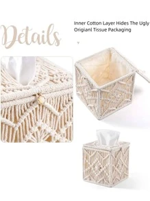 1 hộp đựng khăn giấy màu be, hộp đựng khăn giấy dệt bằng vải Boho cho gia đình, đồ dùng gia đình, bàn, đồ trang trí nhà cửa, sắp xếp và lưu trữ đồ gia dụng, trang trí phòng, trang trí phòng ngủ, phụ kiện nhà bếp, dụng cụ nhà bếp, đồ tổ chức nhà bếp, du lịch, ngày lễ, hộp đựng khăn giấy, hộp đựng khăn ăn, lễ hội họp mặt gia đình, trang trí bàn ăn nhà bếp cho nhà bếp phòng ngủ phòng khách phòng ăn, phụ kiện trang trí nhà cửa, hộp trang trí, quà cưới cho phụ nữ, du lịch mùa hè ngày lễ lễ hội phải có - Nhiều màu - Xem 5