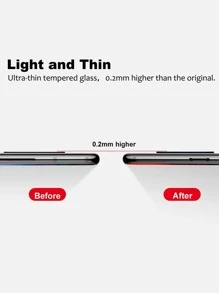 2張鋼化手機膜和2入組鏡頭保護膜套裝適用於iphone - 無色 - 查看 3