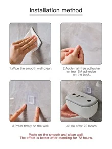 1pc PP Tissue Storage Box, Modern Two Tone Tissue Box Cover Holder For Home - White - View 5