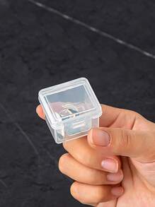 4pcs/set PP Mini Jewelry Storage Box, Minimalist Clear Square Jewelry Box For Home - Clear - View 3