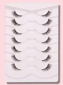 Himirell 分離式假睫毛，7對9毫米短，可愛迷你半眼睫毛 - 黑色 - 查看 1