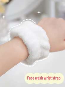 Facial Wrist Strap Towel, Absorbent Strap Wrist, Washband Face Wash Straps, Reusable Spa Headband Wrist, Microfiber Headband, Wristbands For Women, Facial Make-Up Hairbands Adjustable Elastic, For Yoga Sports Sweat Absorber Strap,Skincare,Room Decor,Home Decor,Bedroom Decor,Bathroom,Christmas Gifts,Bathroom Decor,Travel,Travel Stuff,Wedding,Christmas Party,Mom Gifts,Home,Room,House Decor,Christmas Gift,Gifts For Mom,Birthday,Pink Room Decor,Living Room Decor,Bedroom,Gifts For Men,Dad Gifts,Mushroom,New Years,Mom,Accessories,Gifts For Dad,Friends,Funny Gift - White - View 3