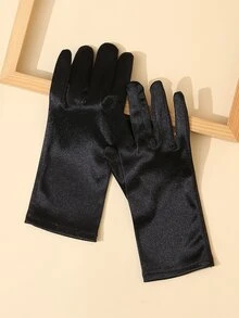 1 Đôi Găng Tay Thời Trang Chi Tiết Lấp Lánh Cho Nữ Dự Tiệc - màu đen - Xem 2
