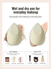 7PCS Makeup Sponge+Storage Bucket, Suitable For Cream & Powder Concealer, Loose Powder Makeup Application - Multicolor - View 4