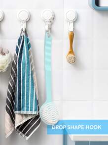 1pc Long Handle Exfoliating Double-Sided Bath Brush Bath Brush, White Pp Bath Scrubber For Bathroom, Use In The Shower, Clean Your Back, With Holes For Easy Storage, Cleaning Exfoliating Skin And Well Lather For Sensitive And All Kinds Of Skin - Blue - View 2