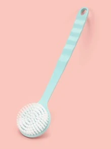 1pc Long Handle Exfoliating Double-Sided Bath Brush Bath Brush, White Pp Bath Scrubber For Bathroom, Use In The Shower, Clean Your Back, With Holes For Easy Storage, Cleaning Exfoliating Skin And Well Lather For Sensitive And All Kinds Of Skin - Blue - View 5