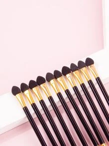 10入組雙頭眼影刷 - 黑色 - 查看 7