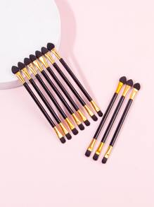 10入組雙頭眼影刷 - 黑色 - 查看 2