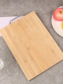 1pc Bamboo Cutting Board, Kitchen Chopping Board For Kitchen - Yellow - View 1