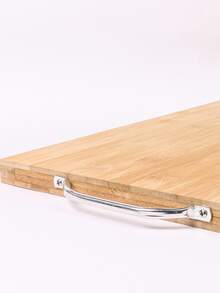 1pc Bamboo Cutting Board, Kitchen Chopping Board For Kitchen - Yellow - View 3