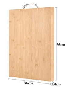 1pc Bamboo Cutting Board, Kitchen Chopping Board For Kitchen - Yellow - View 4