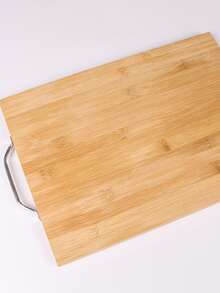 1pc Bamboo Cutting Board, Kitchen Chopping Board For Kitchen - Yellow - View 6