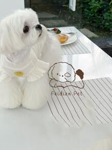 1pc Strawberry Patch Pet Tee - White - View 1