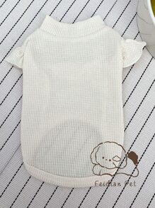 1pc Strawberry Patch Pet Tee - White - View 4