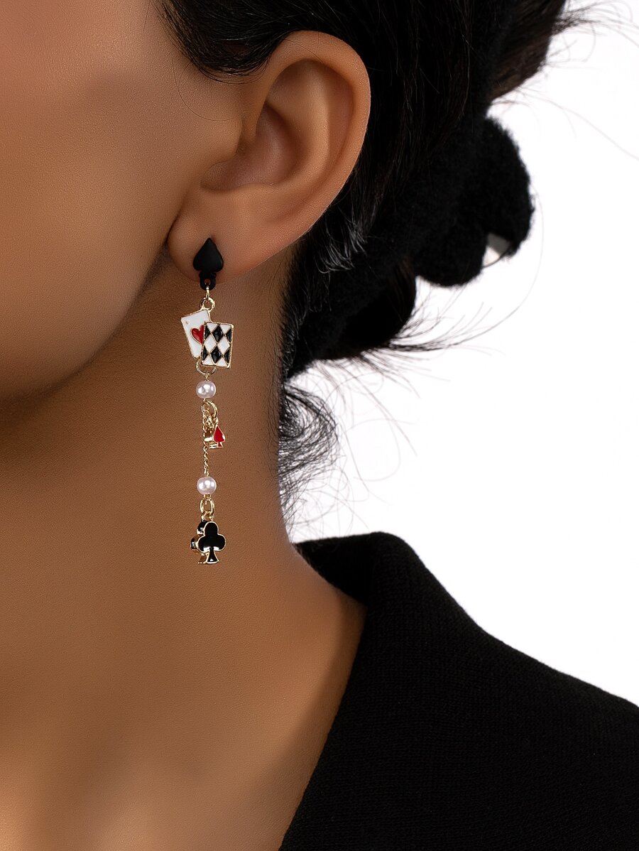 Wystrój karty do gry Drop Kolczyki - Wielokolorowe - Zobacz 1