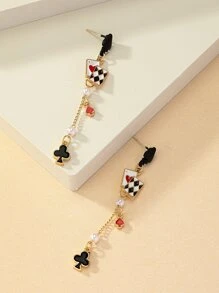 Wystrój karty do gry Drop Kolczyki - Wielokolorowe - Zobacz 2