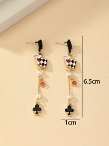 Wystrój karty do gry Drop Kolczyki - Wielokolorowe - Zobacz 4