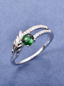 Cubic Zirconia Decor Ring - Multicolor - View 3