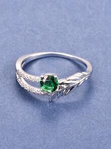 Cubic Zirconia Decor Ring - Multicolor - View 4