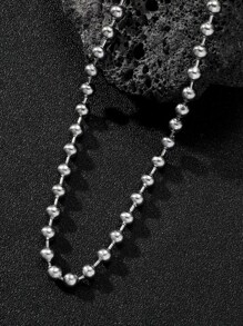 1 Dây chuyền nam tối giản Vòng cổ trang sức bằng đồng - Bạc - Xem 2