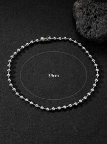 1 Dây chuyền nam tối giản Vòng cổ trang sức bằng đồng - Bạc - Xem 3