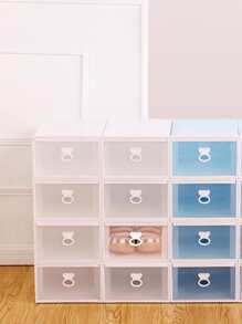 1 pieza Caja de almacenamiento de zapatos de plástico almacenamiento negro para casa - Negro - Ver 3