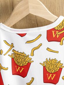 Toddler Boys French Fries Print Tee - Multicolor - View 3