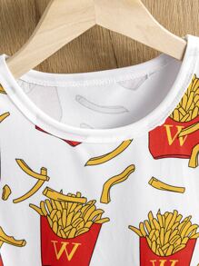 Toddler Boys French Fries Print Tee - Multicolor - View 4