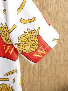 Toddler Boys French Fries Print Tee - Multicolor - View 6