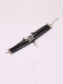 十字架吊飾分層手鏈