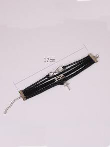 十字架吊飾分層手鏈