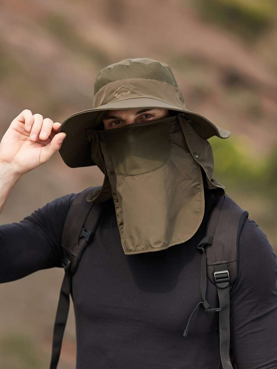 Mũ chống nắng ngoài trời cho nam - xanh quân đội - Xem 1