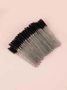 100pcs Glitter Disposable Eyelash Brush, Mascara Wands Makeup Brushes Applicators Kits For Eyelash Extensions And Eyebrow Brush With Container, Eyebrow Brush, Eyeshadow Brush, Brush,Giveaways - Black - View 4