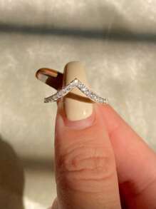 1 Máy Tính Quyến Rũ Đính Đá Cubic Zirconia Trang Trí Bạc Cưới Ban Nhạc Cho Nữ Trang Trí Hàng Ngày - Bạc - Xem 4