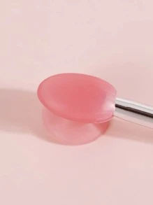 Silicone Lip Brush, 5PCS Silicone Lip Brush Makeup Brush+1 Can Adsorb Dust Cover, Clean And Hygienic Carrying - Watermelon Pink - View 3