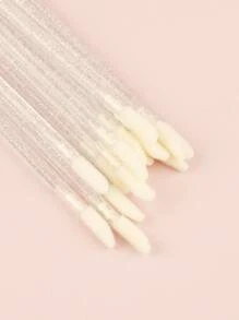 50入組一次性唇刷,便攜口紅刷,水晶棒,種植絨毛,唇蜜刷,睫毛清潔棒,包裝 - 無色 - 查看 3