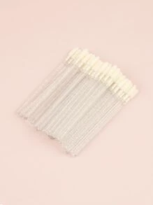 50入組一次性唇刷,便攜口紅刷,水晶棒,種植絨毛,唇蜜刷,睫毛清潔棒,包裝 - 無色 - 查看 5