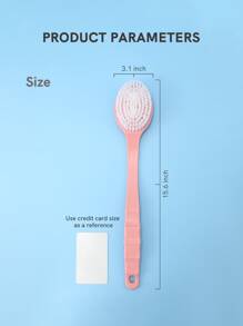 Dual-Sided Back Massage & Cleaning Brush, Multi-Functional Household - Pink - View 5