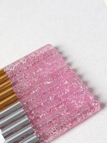 潔面刷，10入組閃光睫毛清潔鼻刷，去黑頭粉刺鼻部清潔刷，慕斯粉刺微米軟毛刷，睫毛延長黑頭刷清洗刷睫毛清潔劑 - 粉色 - 查看 4