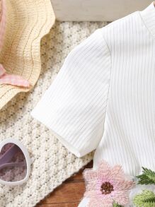 小女童碎花貼花洋裝