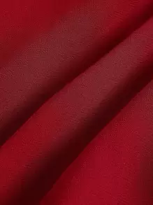 SHEIN MOD Red Ruffle Tie Shoulder Ruched Bust Tie Front Cami Dress - Red - View 3