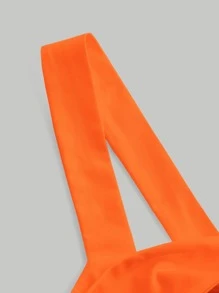 SHEIN MOD Neon Orange Crisscross Cami Top