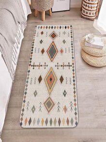 1pc Polyester Rug, Modernist Geometric Pattern Anti-slip Floor Carpet For Living Room, Bedroom - Multicolor - View 6