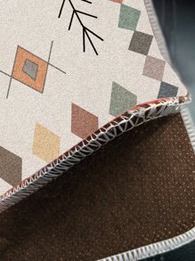 1pc Polyester Rug, Modernist Geometric Pattern Anti-slip Floor Carpet For Living Room, Bedroom - Multicolor - View 7