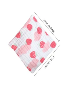 1入組草莓圖案毛巾