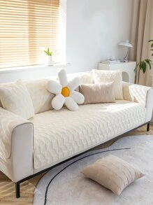 1入組米色沙發巾現代滌綸沙發套家用毯子 - 米色 - 查看 1